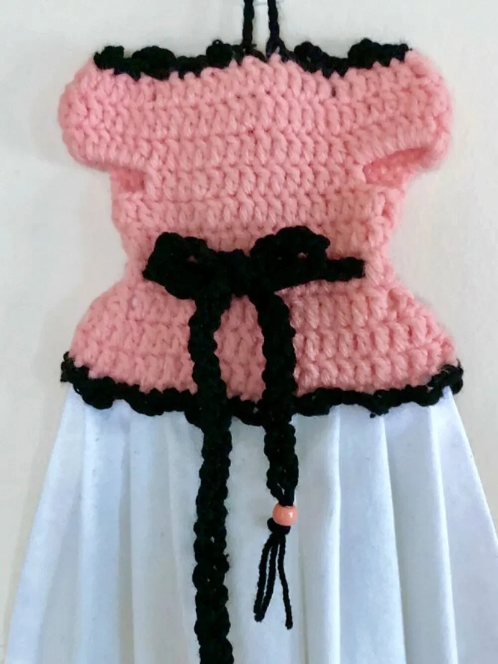 Crochet Farm Fresh Dress Towel, Crochet Hanging Tea Towel